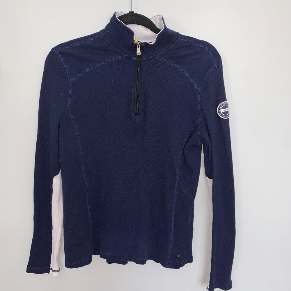 Lauren Ralph Lauren Quarter Zip Navy Sweater Navy